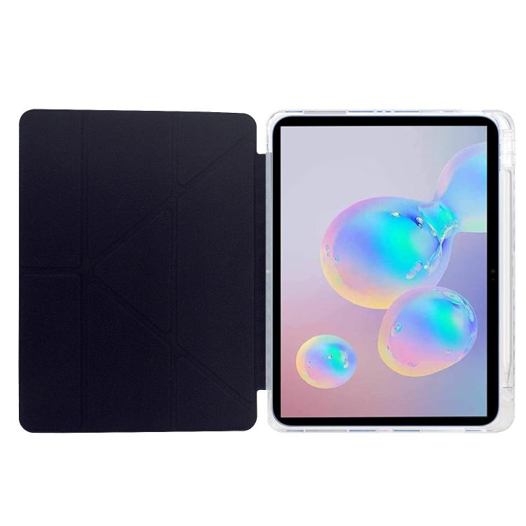 For Samsung Galaxy Tab S6 Lite 2024 Y-Fold Clear Acrylic Glitter Smart Leather Tablet Case