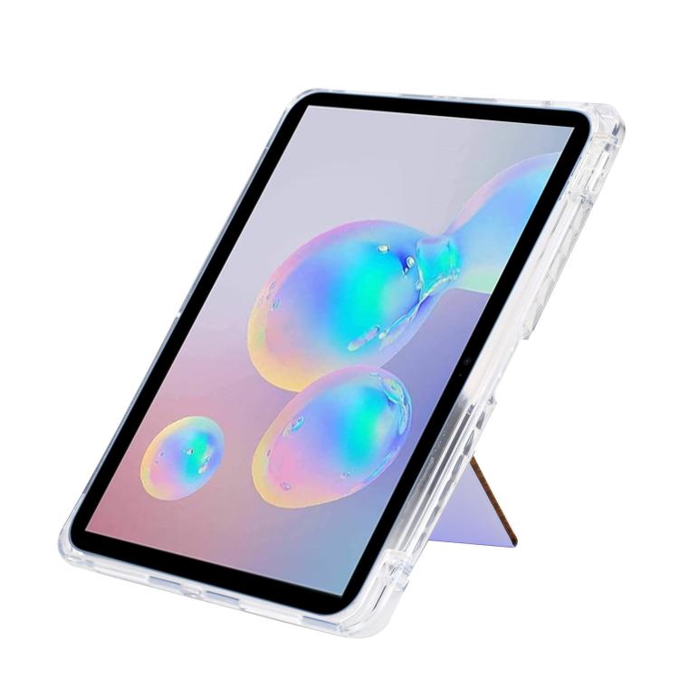 For Samsung Galaxy Tab S6 Lite 2024 Y-Fold Clear Acrylic Glitter Smart Leather Tablet Case