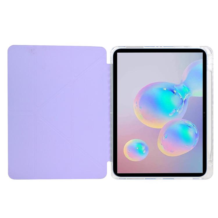 For Samsung Galaxy Tab S6 Lite 2024 Y-Fold Clear Acrylic Glitter Smart Leather Tablet Case
