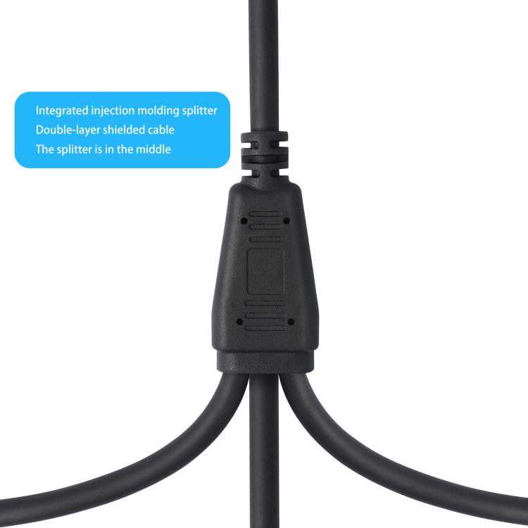 XLR Male to 3 XLR Female 3-Way Splitter Audio Cable, Length: 60cm