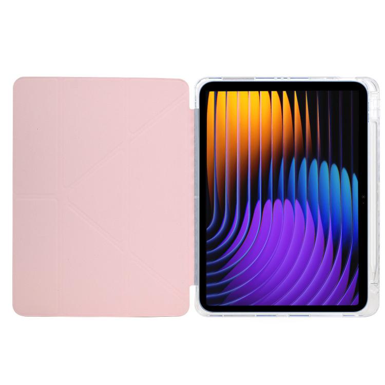 For Xiaomi Pad 7 / 7 Pro Y-Fold Clear Acrylic Glitter Smart Leather Tablet Case