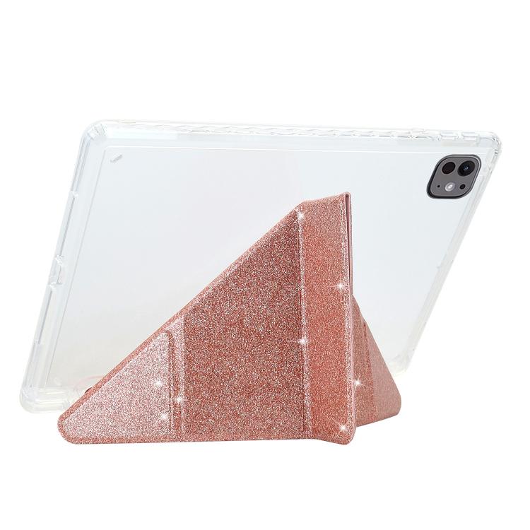 For Xiaomi Pad 7 / 7 Pro Y-Fold Clear Acrylic Glitter Smart Leather Tablet Case