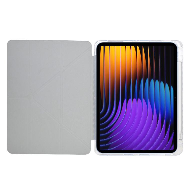 For Xiaomi Pad 7 / 7 Pro Y-Fold Clear Acrylic Glitter Smart Leather Tablet Case