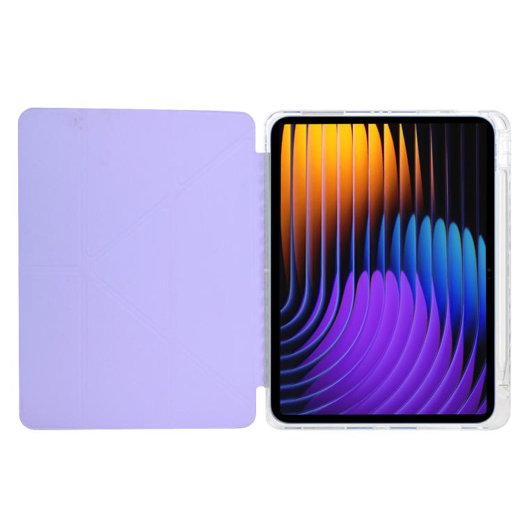 For Xiaomi Pad 7 / 7 Pro Y-Fold Clear Acrylic Glitter Smart Leather Tablet Case