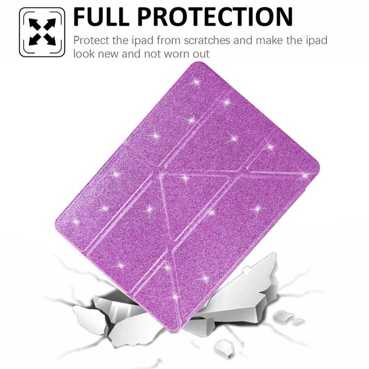 For Xiaomi Pad 7 / 7 Pro Y-Fold Clear Acrylic Glitter Smart Leather Tablet Case