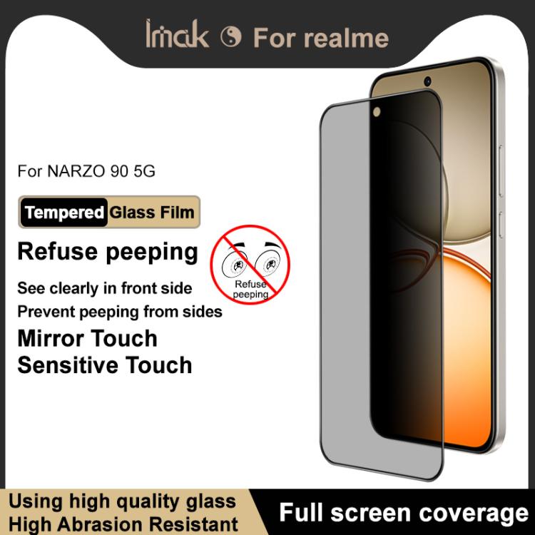 For Realme Narzo 90 5G imak HD Full Screen Privacy Tempered Glass Protective Film