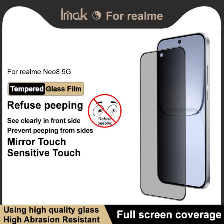 For Realme Neo8 5G imak HD Full Screen Privacy Tempered Glass Protective Film