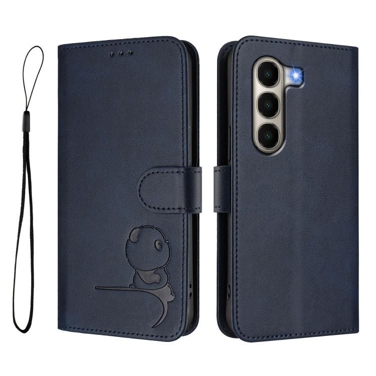 For itel A95 5G Litter Panda Embossing RFID Leather Phone Case with Lanyard