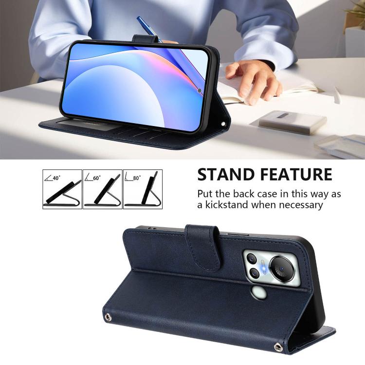 For itel S18 / Vision 5 Litter Panda Embossing RFID Leather Phone Case with Lanyard