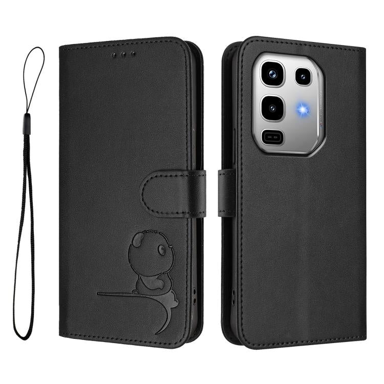 For Infinix Note 50 4G / 50 Pro 4G Litter Panda Embossing RFID Leather Phone Case with Lanyard