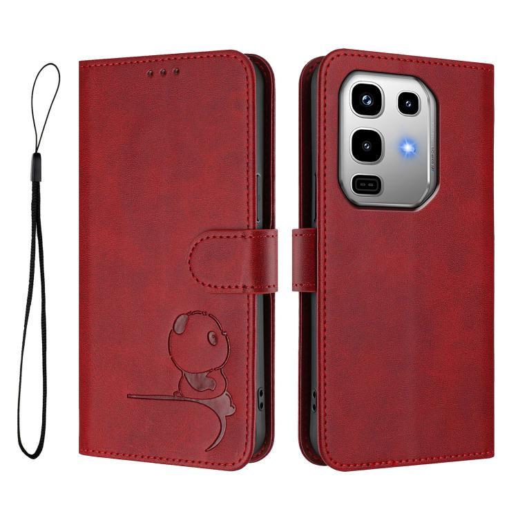For Infinix Note 50 4G / 50 Pro 4G Litter Panda Embossing RFID Leather Phone Case with Lanyard