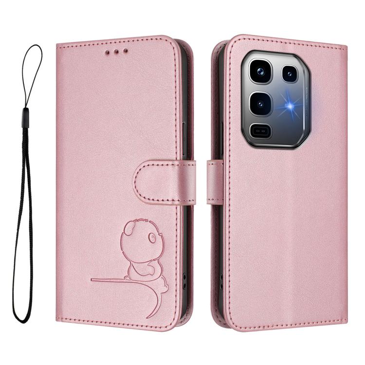 For Infinix Note 50 Pro+ 5G Litter Panda Embossing RFID Leather Phone Case with Lanyard