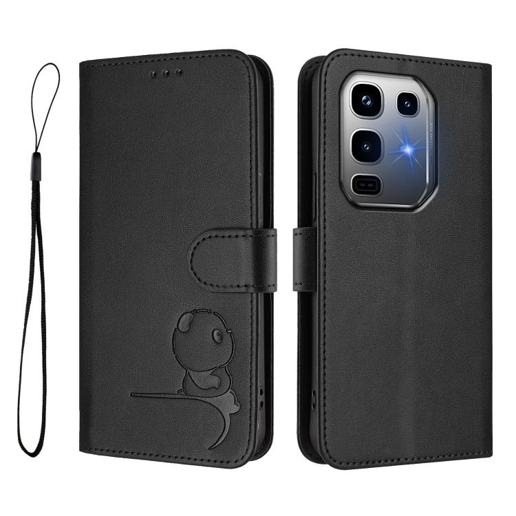For Infinix Note 50 Pro+ 5G Litter Panda Embossing RFID Leather Phone Case with Lanyard