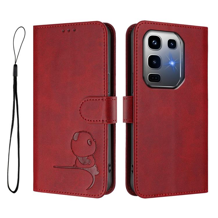 For Infinix Note 50 Pro+ 5G Litter Panda Embossing RFID Leather Phone Case with Lanyard