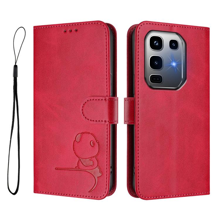 For Infinix Note 50 Pro+ 5G Litter Panda Embossing RFID Leather Phone Case with Lanyard