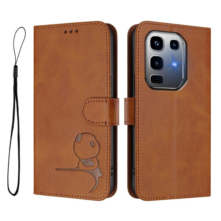 For Infinix Note 50 Pro+ 5G Litter Panda Embossing RFID Leather Phone Case with Lanyard