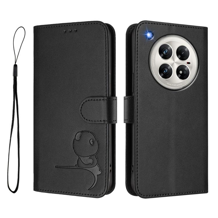 For Infinix Zero 40 4G / 5G Litter Panda Embossing RFID Leather Phone Case with Lanyard