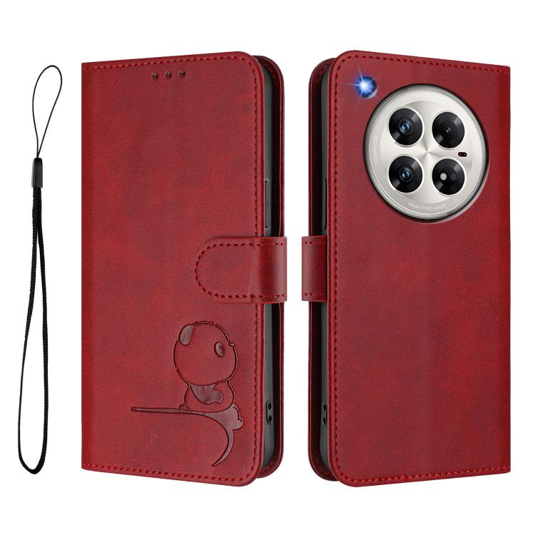 For Infinix Zero 40 4G / 5G Litter Panda Embossing RFID Leather Phone Case with Lanyard