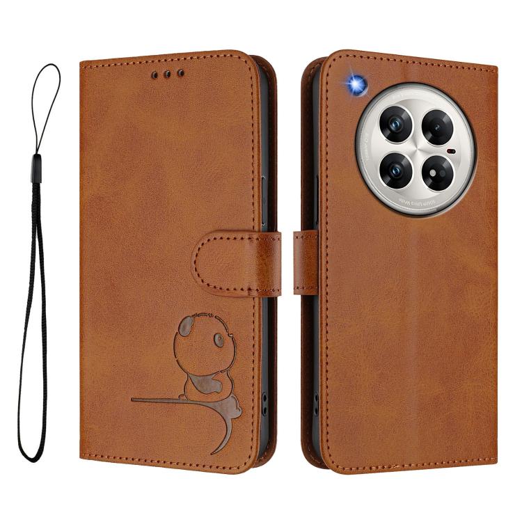 For Infinix Zero 40 4G / 5G Litter Panda Embossing RFID Leather Phone Case with Lanyard