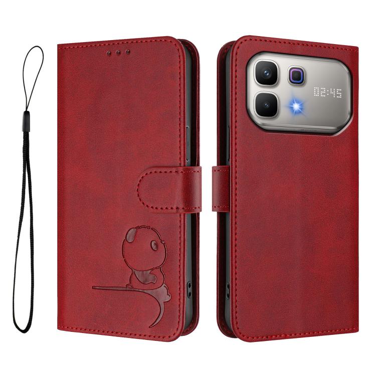 For Infinix Note 60 / 60 Pro 5G Litter Panda Embossing RFID Leather Phone Case with Lanyard