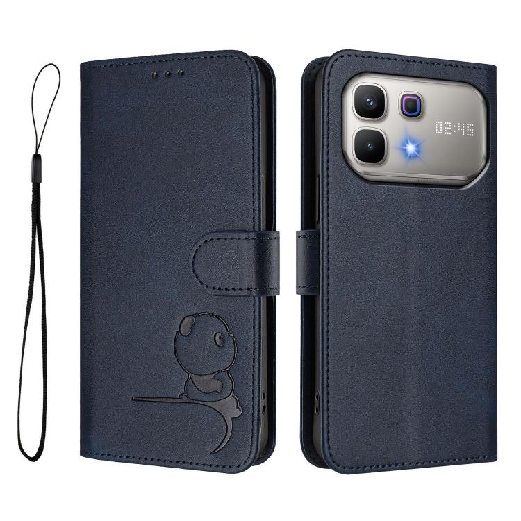 For Infinix Note 60 / 60 Pro 5G Litter Panda Embossing RFID Leather Phone Case with Lanyard