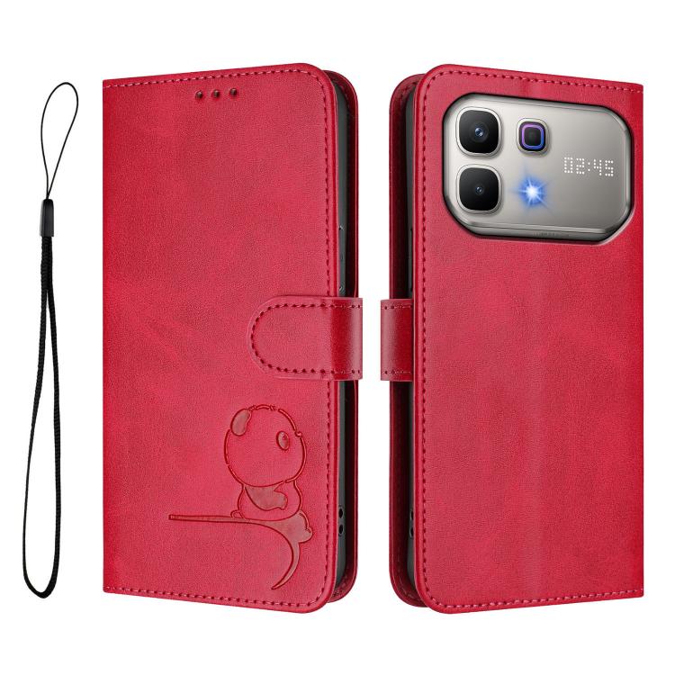 For Infinix Note 60 / 60 Pro 5G Litter Panda Embossing RFID Leather Phone Case with Lanyard