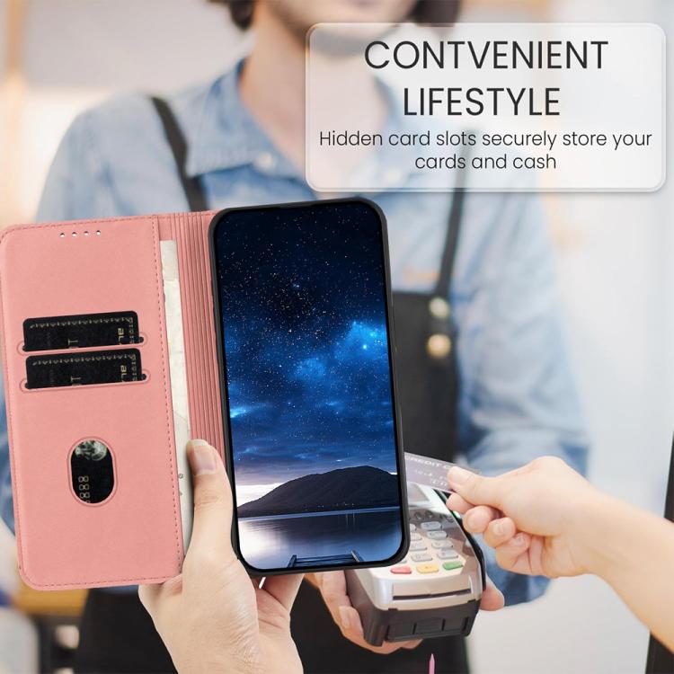 For Oukitel C53 Strong Magnetic Frosted Flip Leather Phone Case