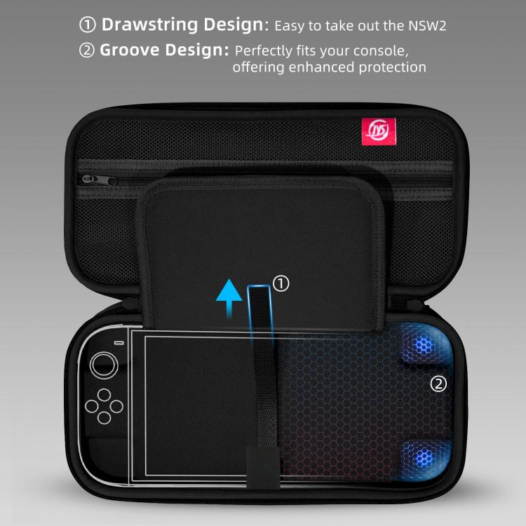 For Nintendo Switch 2 EVA Portable Shockproof Waterproof Portable Game Console Storage Bag