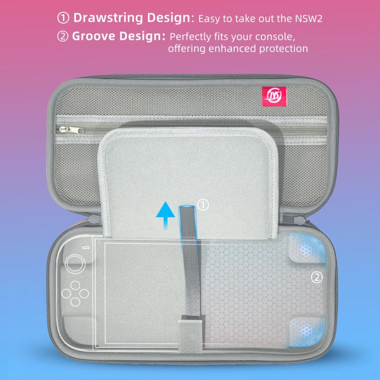 For Nintendo Switch 2 EVA Portable Shockproof Waterproof Portable Game Console Storage Bag
