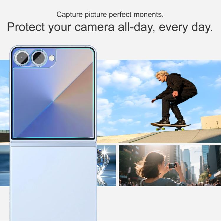 For Samsung Galaxy Z Flip7 5G 1 Sets imak Lens Film + Glass Rear Screen Sticker