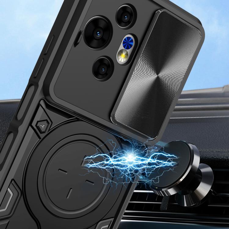 For TCL 50 NxtPaper CD Texture Sliding Camshield Magnetic Holder Phone Case