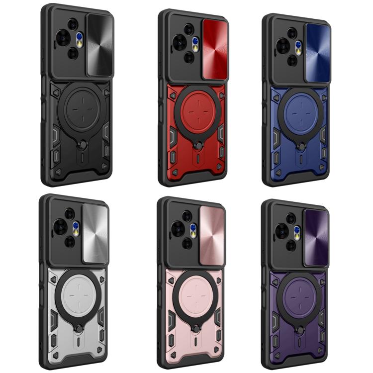 For TCL 50 NxtPaper CD Texture Sliding Camshield Magnetic Holder Phone Case