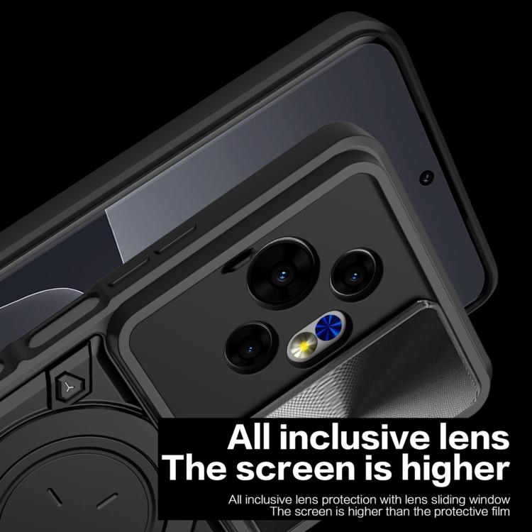 For TCL 50 NxtPaper CD Texture Sliding Camshield Magnetic Holder Phone Case
