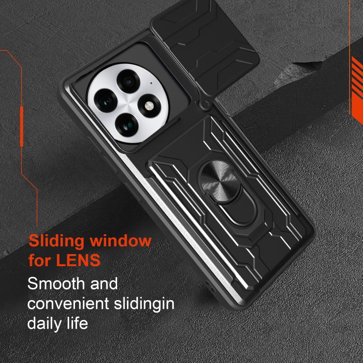 For OnePlus 13 5G Sliding Camshield TPU+PC Phone Case with Card Slot