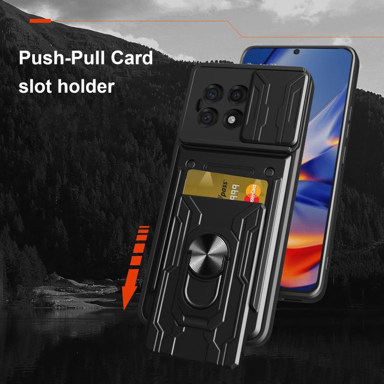 For OnePlus 13R 5G Sliding Camshield TPU+PC Phone Case with Card Slot