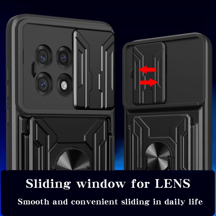 For OnePlus 13R 5G Sliding Camshield TPU+PC Phone Case with Card Slot