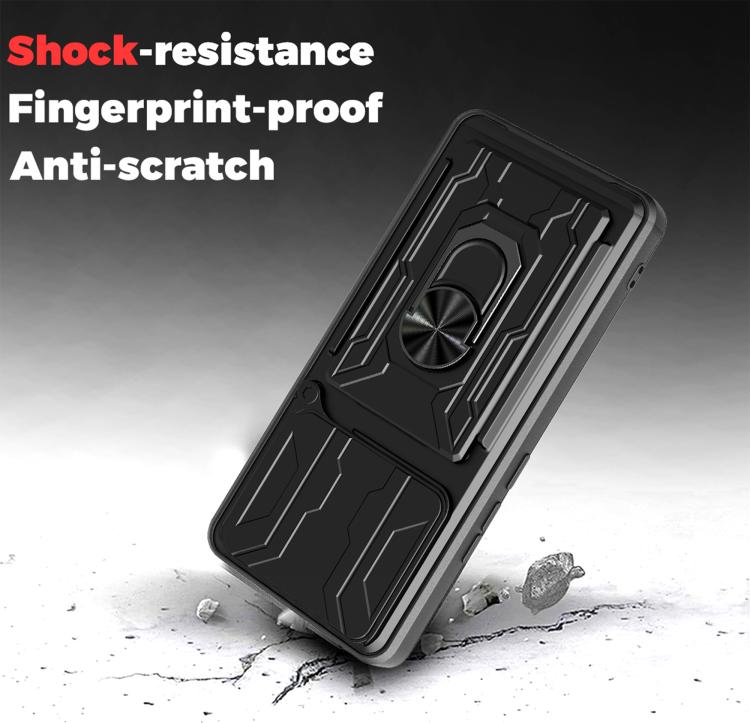 For OnePlus 15 5G Sliding Camshield TPU+PC Phone Case with Card Slot