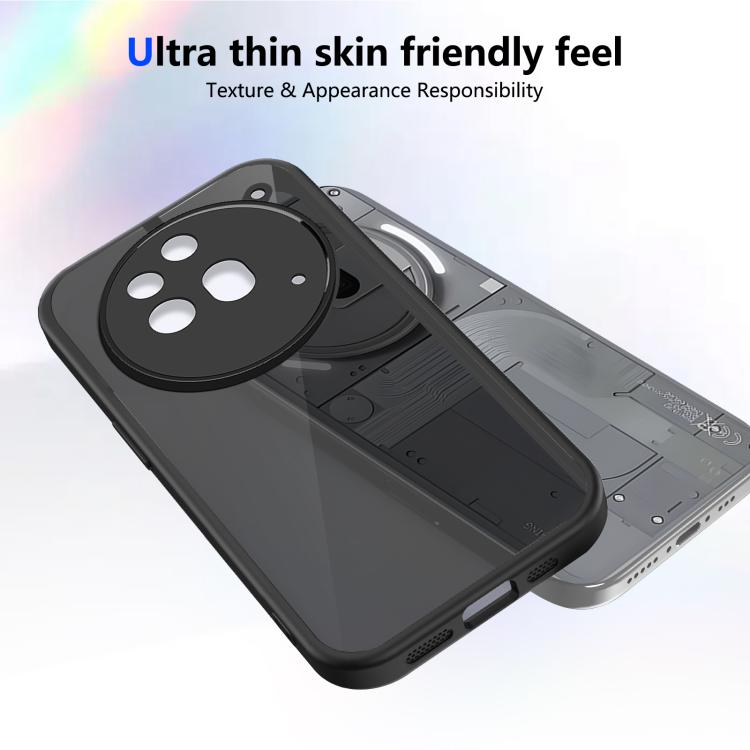 For Nothing Phone 3a Pro Skin Feel Frosted PC+TPU Shockproof Phone Case - Transparent Black