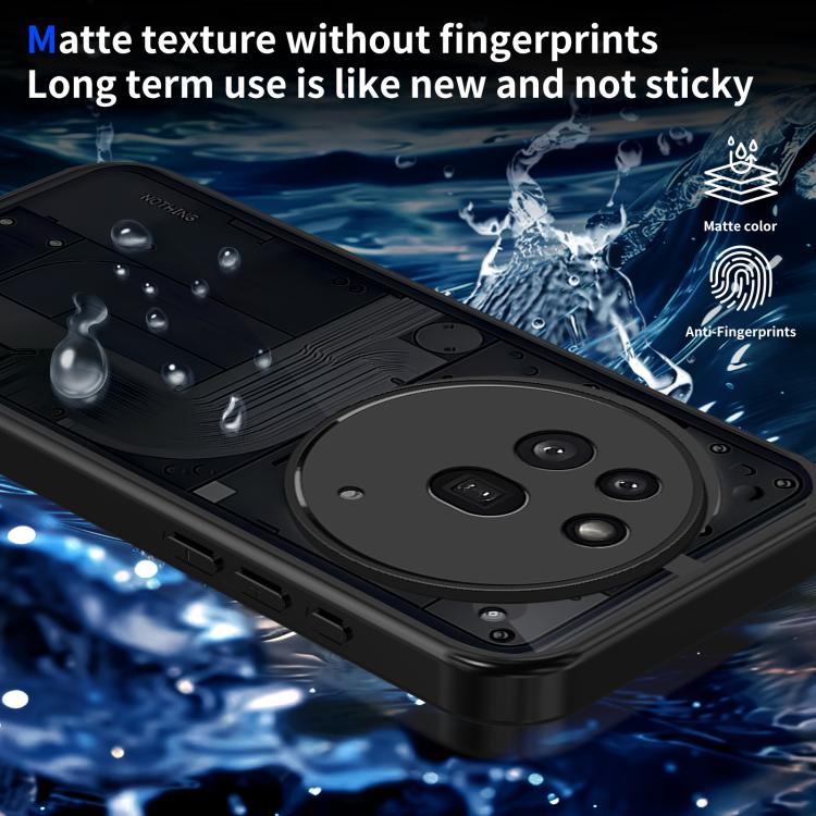For Nothing Phone 3a Pro Skin Feel Frosted PC+TPU Shockproof Phone Case - Transparent Black