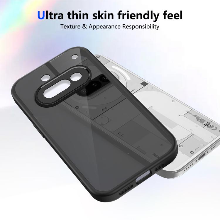 For Nothing Phone 3a Skin Feel Frosted PC+TPU Shockproof Phone Case - Transparent Black
