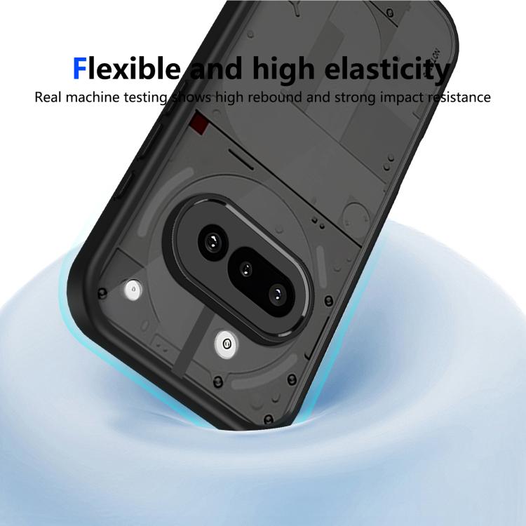 For Nothing Phone 3a Skin Feel Frosted PC+TPU Shockproof Phone Case - Transparent Black