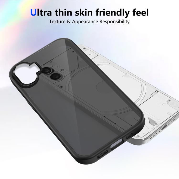 For Nothing Phone 1 Skin Feel Frosted PC+TPU Shockproof Phone Case - Transparent Black