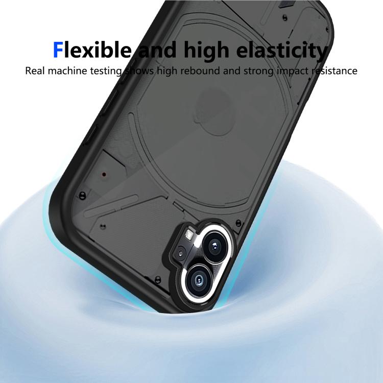 For Nothing Phone 1 Skin Feel Frosted PC+TPU Shockproof Phone Case - Transparent Black