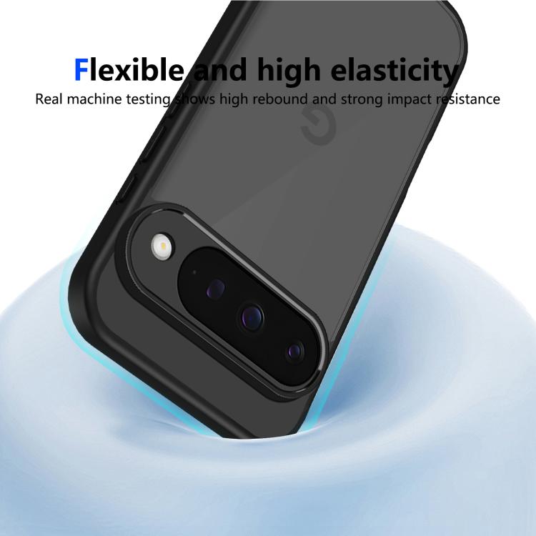 For Google Pixel 10 Skin Feel Frosted PC+TPU Shockproof Phone Case - Transparent Black