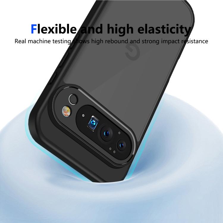 For Google Pixel 10 Pro Skin Feel Frosted PC+TPU Shockproof Phone Case - Transparent Black