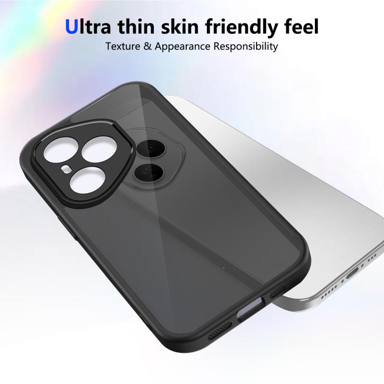For Honor 400 Pro Global 160.8mm Skin Feel Frosted PC+TPU Shockproof Phone Case - Transparent Black