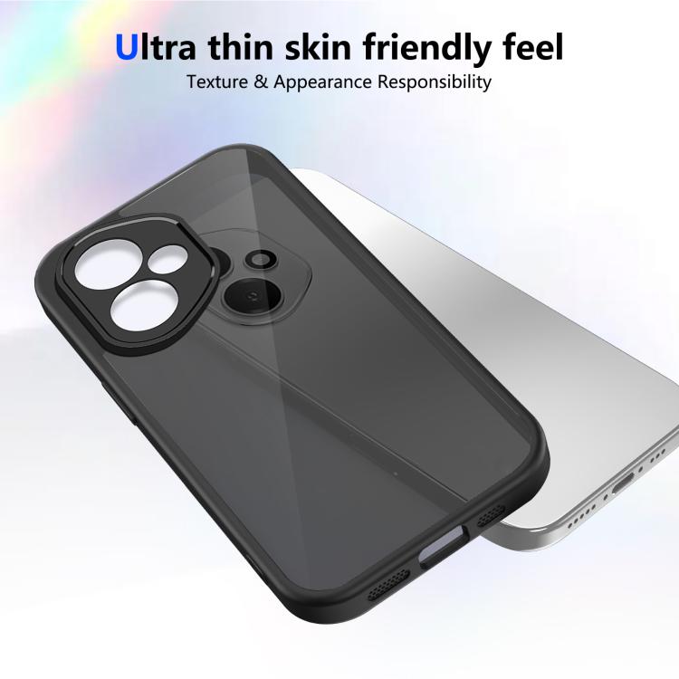 For Honor 400 Global 156.5mm Skin Feel Frosted PC+TPU Shockproof Phone Case - Transparent Black