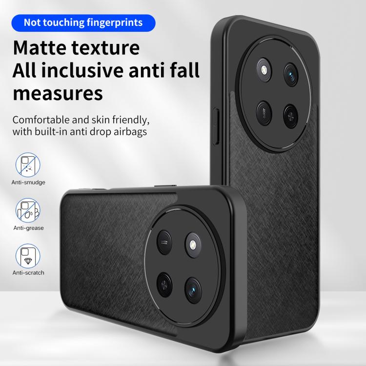 For Honor X9c Skin Feel Frosted PC+TPU Shockproof Phone Case - Transparent Black