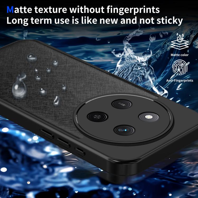 For Honor X60 Pro Skin Feel Frosted PC+TPU Shockproof Phone Case - Transparent Black