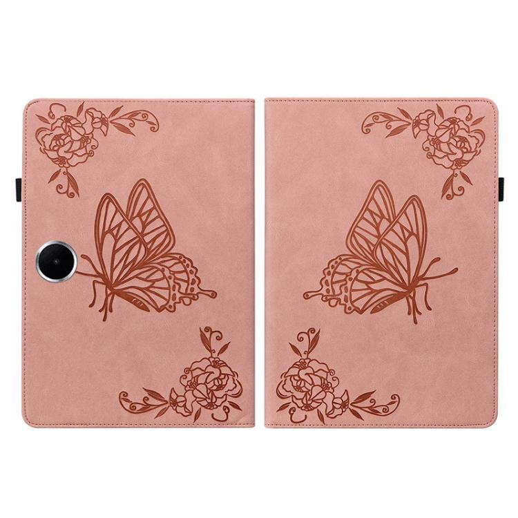 For OPPO Pad SE 11 inch Butterfly Flower Embossed Leather Tablet Case
